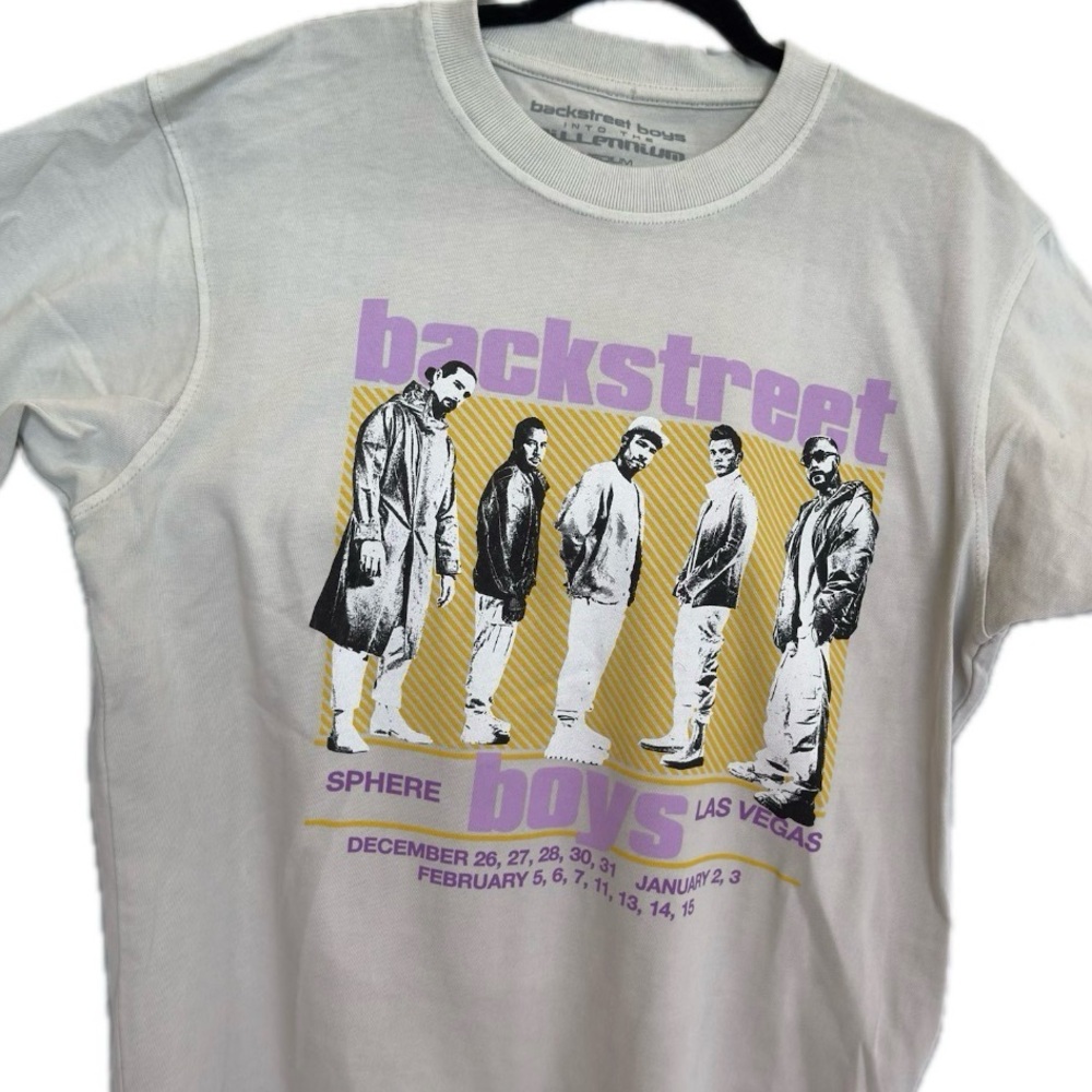 Backstreet Boys Tan Sphere Las Vegas Tour Tee Medium